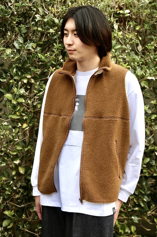 Graphpaper Wool Boa Zip-Up Vestスタイル - マーク 山口のスナップ