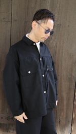 Graphpaper Double Cloth Peach Trucker Jacket"BLACK"スタイル 4