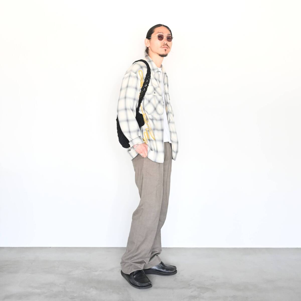 私物スタイル　Leh / Embroidery Check Shirts 1