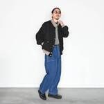 INTÉRIM(インテリム) USED SLUB YARN DENIM BAKER PANTS 1