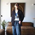 INTÉRIM HYPER BIG RAYON LINEN SHIRTS JACKET　style 2