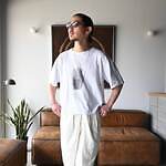LEH(レー)私物レーヨンシャツ、グルカパンツstyle 3