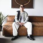 LEH(レー)私物レーヨンシャツ、グルカパンツstyle 5