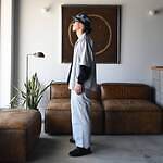 KUON（クオン）Seersucker Kite Shirt　セットアップスタイル 2
