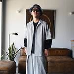 KUON（クオン）Seersucker Kite Shirt　セットアップスタイル 4