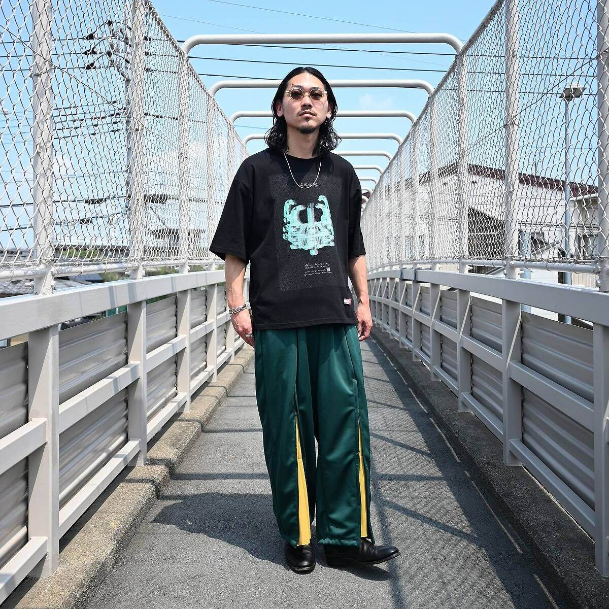 Leh / Zip Wide Track Pants　style 4