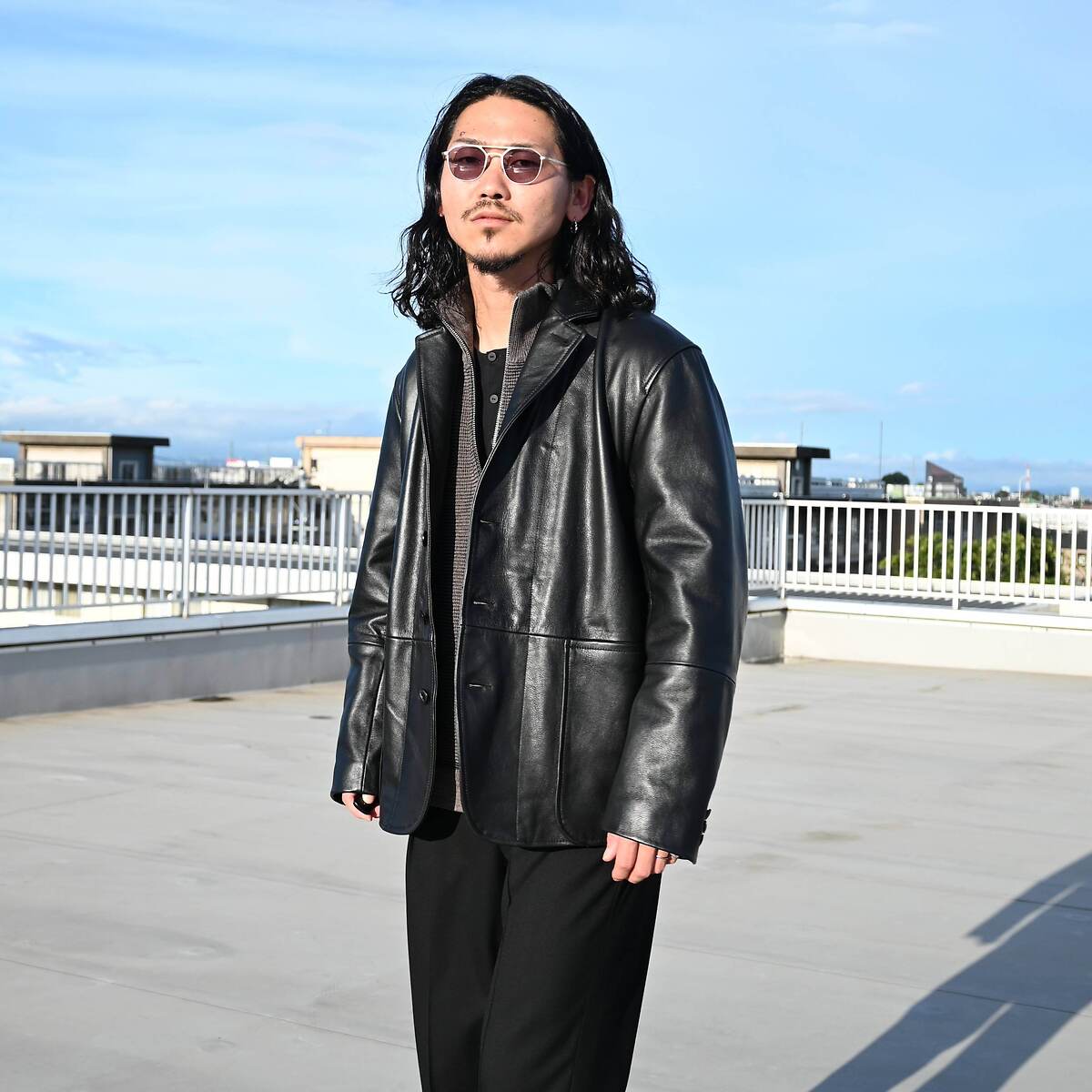 YASHIKI(ヤシキ)着回し抜群ハーフジップニット、普通に良いスラックスstyle2 2