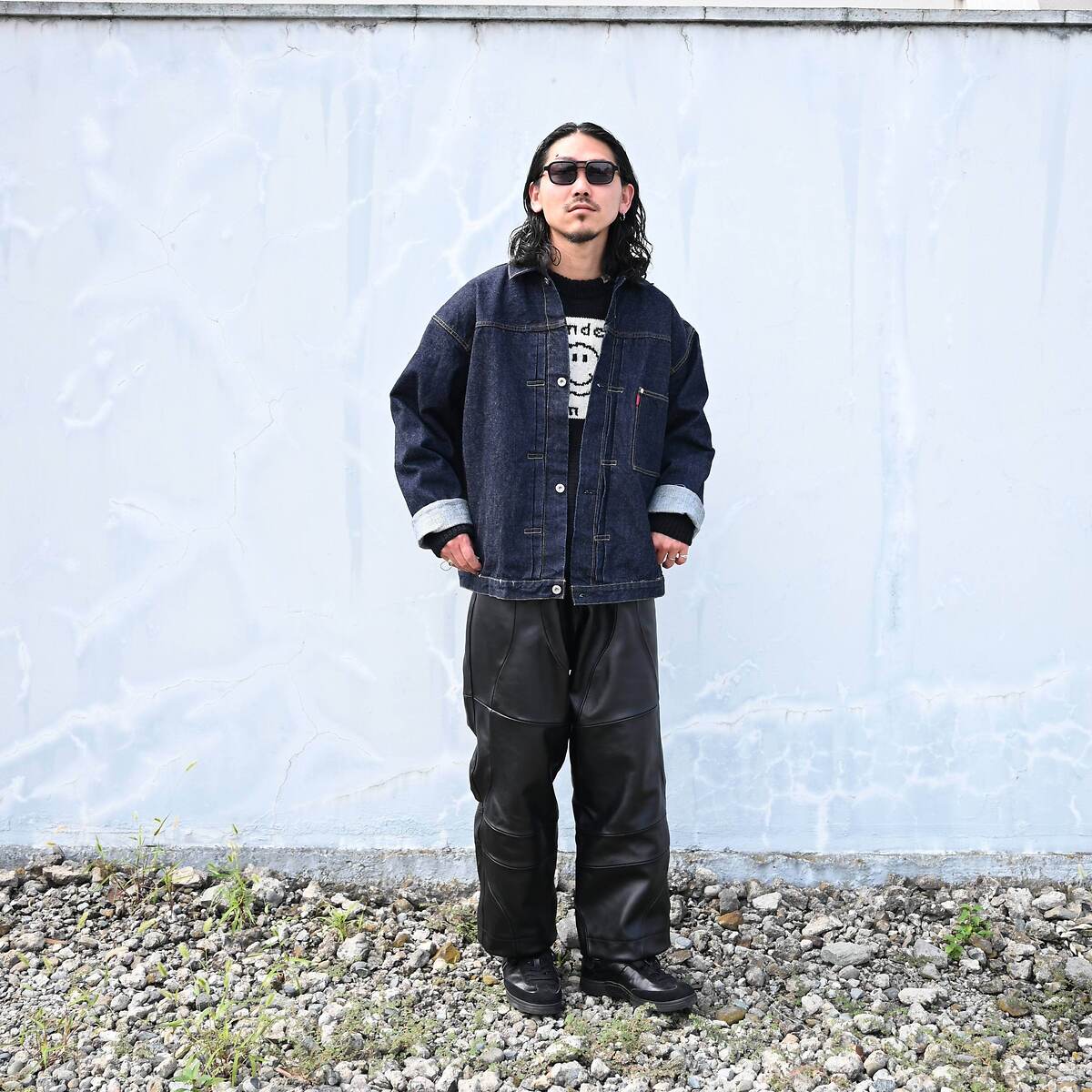 Leh(レー)ニット、レザーパンツ新作style - ガンコのスナップ