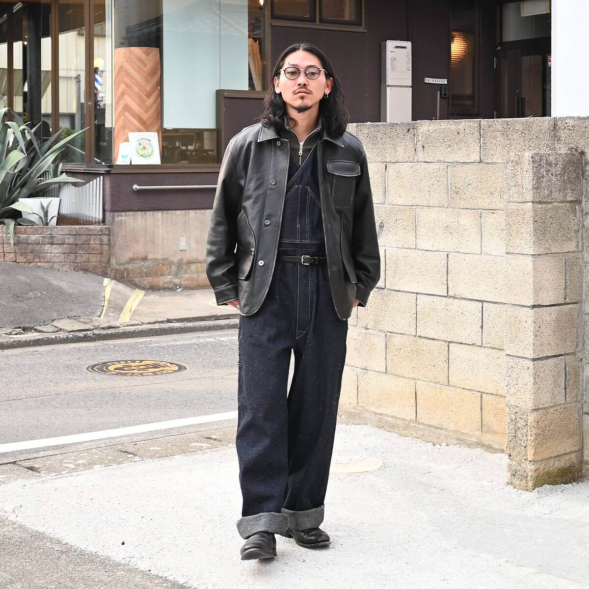 9.6oz OLDJOEオリジナルネップデニム生地のベスト型オーバーオール 1