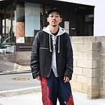 CHANGES スイッチングジップパーカー、ナイロンパンツstyle 2
