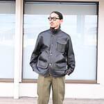 HEAVY PIMA TWILL 1-TUCK FRENCH ARMY WIDE TAPERED TROUSER style 3