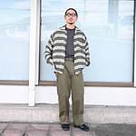HEAVY PIMA TWILL 1-TUCK FRENCH ARMY WIDE TAPERED TROUSER style 4