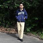 HEAVY PIMA TWILL 1-TUCK FRENCH ARMY WIDE TAPERED TROUSER style2  2