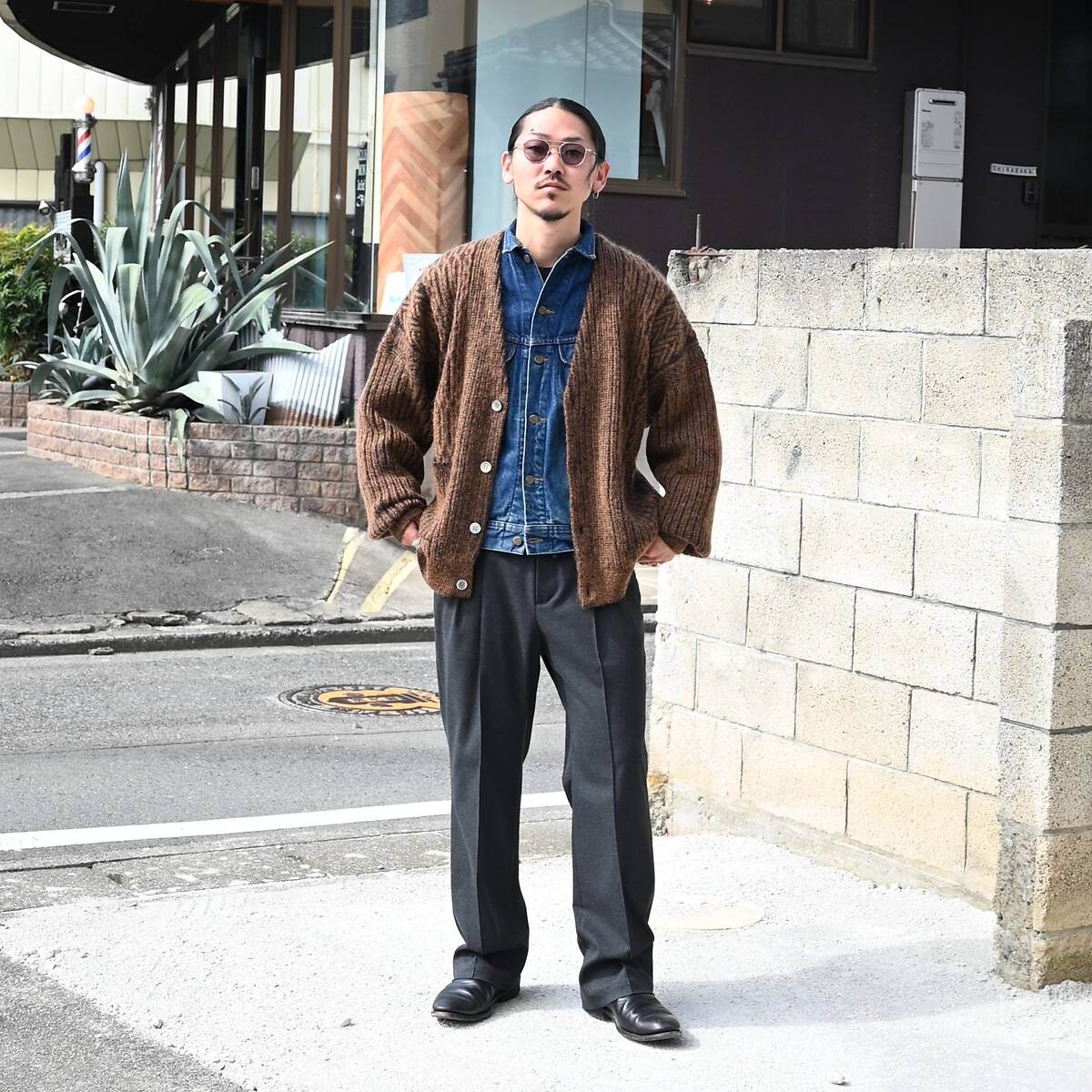 YASHIKI(ヤシキ)Sekkei mohair Cardigan style 1