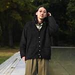 INTERIM(インテリム)KID MOHAIR ALPACA SHAGGY CARDIGANスタイル 3