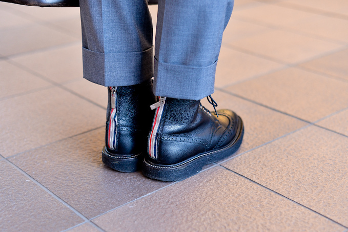 前田 吉彦さん - モンクレール(MONCLER)、トム ブラウン(THOM BROWNE)｜原宿ストリートスナップ - 写真5