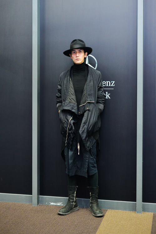 茶畑 優さん - リック・オウエンス(Rick Owens)、ボルサリーノ(Borsalino)｜渋谷ストリートスナップ1