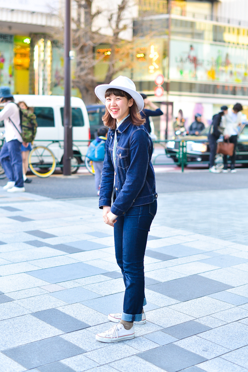 濱田 莉乃さん - リーバイス(Levi's)、ユニクロ(UNIQLO)｜原宿ストリートスナップ - 写真1