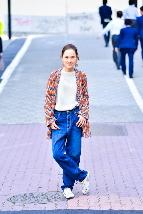 眞鍋 都さん - スライ(SLY)、マウジー(MOUSSY)｜渋谷ストリートスナップ1