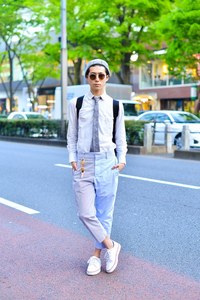 川島 拓海さん - トム ブラウン(THOM BROWNE)、マルニ(MARNI)｜原宿ストリートスナップ - 写真1