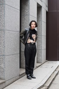 井上 芳菜さん - ハーレーダビッドソン(Harley-Davidson)、エイチ＆エム(H&M)｜原宿ストリートスナップ - 写真1