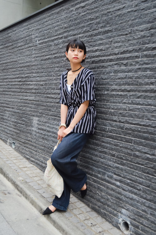 小林 加奈さん - 古着(ユーズド)(USED)、プチバトー(PETIT BATEAU)｜原宿ストリートスナップ - 写真2