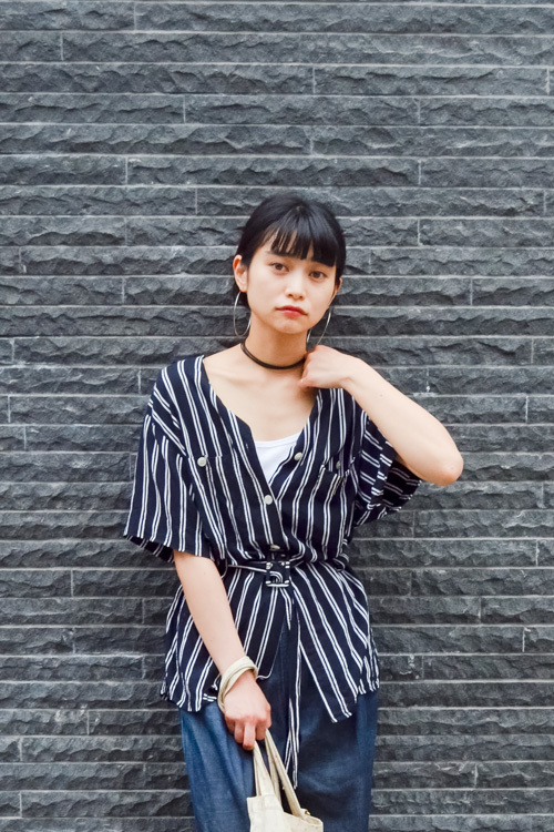 小林 加奈さん - 古着(ユーズド)(USED)、プチバトー(PETIT BATEAU)｜原宿ストリートスナップ - 写真1