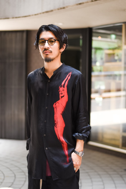 長坂 啓太郎さん - ドリス ヴァン ノッテン(DRIES VAN NOTEN)、リック・オウエンス(Rick Owens)｜青山・表参道ストリートスナップ - 写真1