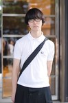 オクダさん - コム デ ギャルソン(COMME des GARÇONS)、フレッドペリー(FRED PERRY)｜原宿ストリートスナップ1