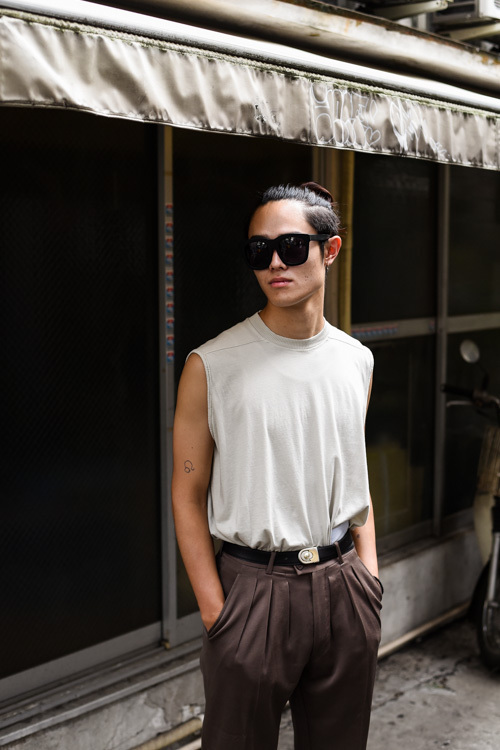 中里 凌也さん - リック・オウエンス(Rick Owens)、ケンゾー(KENZO)｜原宿ストリートスナップ2