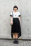 青木 沙織さん - ミュラー オブ ヨシオクボ(muller of yoshiokubo)、タロウ ホリウチ(TARO HORIUCHI)｜原宿ストリートスナップ1