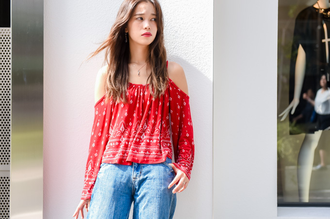松林 彩さん - エイチ＆エム(H&M)、古着(ユーズド)(USED)｜原宿ストリートスナップ - 写真3