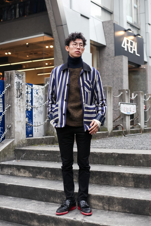 上野 彰紘さん - アクネ ストゥディオズ(Acne Studios)、3.1 フィリップ リム(3.1 Phillip Lim)｜原宿ストリートスナップ - 写真1