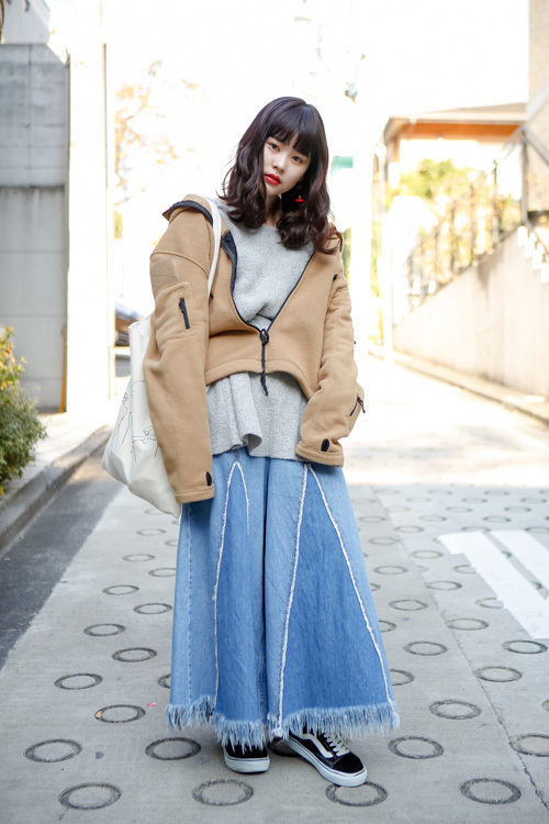 岡田 奈鶴子さん - 古着(ユーズド)(USED)、ザラ(ZARA)｜原宿ストリートスナップ1