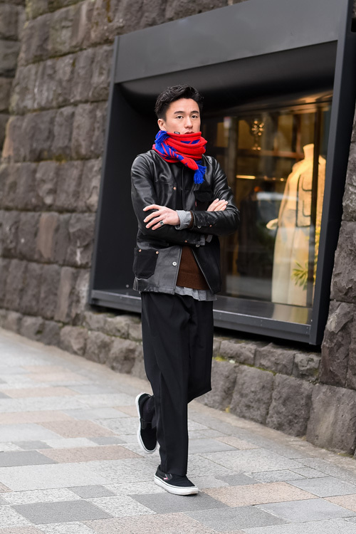 大塚 諒平さん - ジュンヤ ワタナベ(JUNYA WATANABE)、サンローラン(Saint Laurent)｜原宿ストリートスナップ1