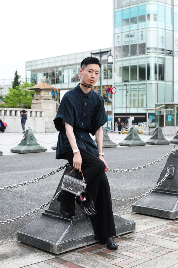 古川 雅由さん - シャリーフ(SHAREEF)、ドレスドアンドレスド(DRESSEDUNDRESSED)｜原宿ストリートスナップ - 写真1