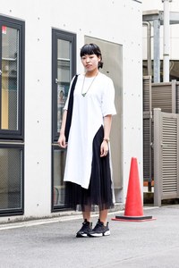 齋塲 水貴さん - ジーユー(GU)、リーボック(Reebok)｜原宿ストリートスナップ - 写真1