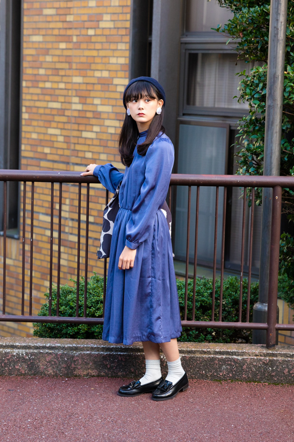 LEBECCA boutique / 花柄 長袖ロングワンピース 赤