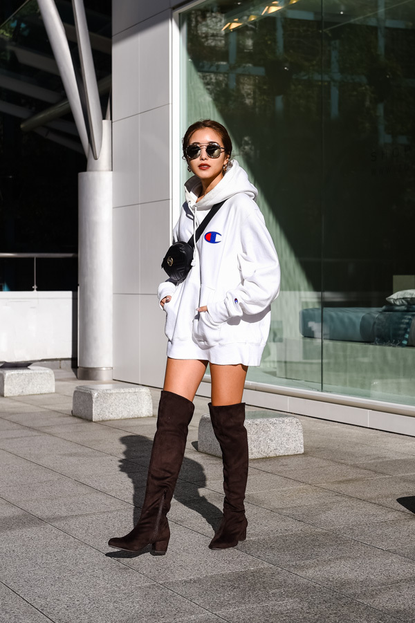 森 暖奈さん - チャンピオン(Champion)、グッチ(GUCCI)｜青山・表参道ストリートスナップ2