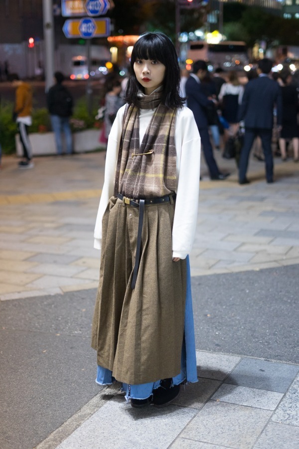 老月 ミカさん - ブレス(BLESS)、ペテロオラウム(PETROSOLAUM)｜渋谷ストリートスナップ - 写真1