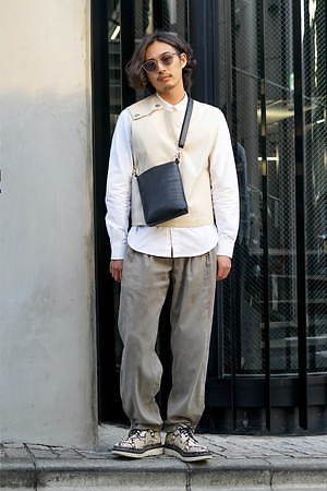 村上 耀さん - マッキントッシュ(MACKINTOSH)、エムエスジーエム(MSGM)｜渋谷ストリートスナップ - 写真1