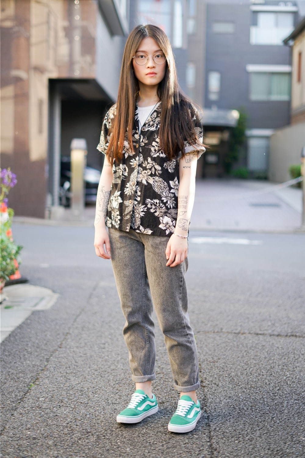 トリスタ チェンさん - ユニクロ(UNIQLO)、ヴィンテージ(vintage)｜渋谷ストリートスナップ - 写真1