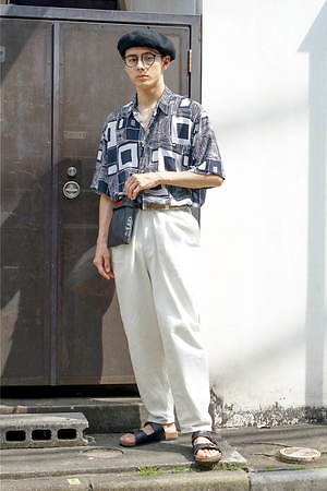 ベクト ジョシュア アキラさん - ピエール カルダン(Pierre Cardin)、ニコアンド(niko and ...)｜渋谷ストリートスナップ - 写真1