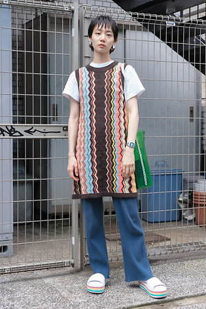 Marikoさん - 古着(ユーズド)(USED)、クロックス(crocs)｜渋谷ストリートスナップ - 写真1