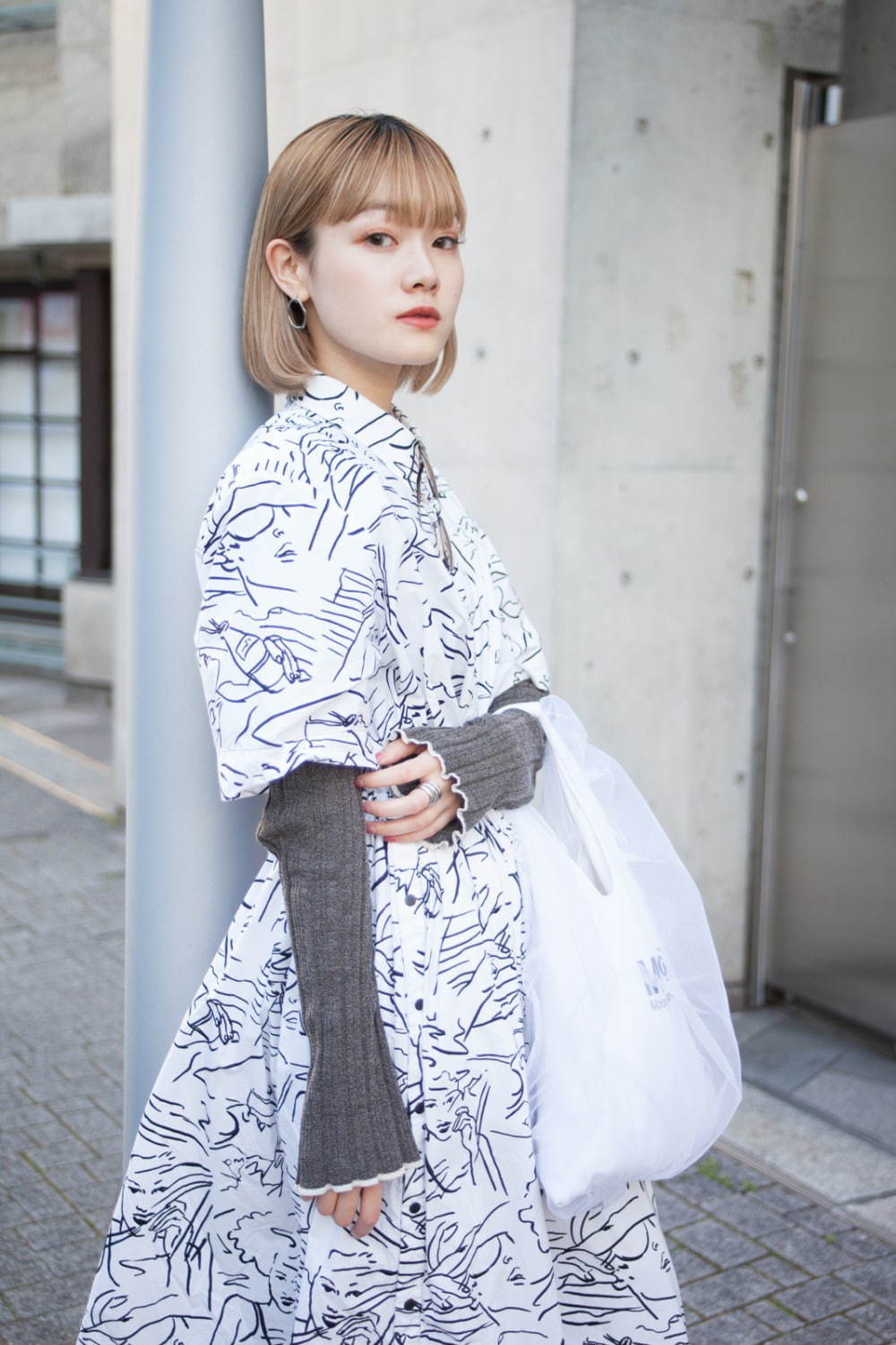 ナナカさん - ジーヴィージーヴィー(G.V.G.V.)、ケンゾー(KENZO)|渋谷ストリートスナップ2