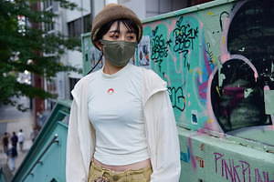 青山 まなみさん - マリーン セル(MARINE SERRE)、古着(ユーズド)(USED)｜渋谷ストリートスナップ - 写真4