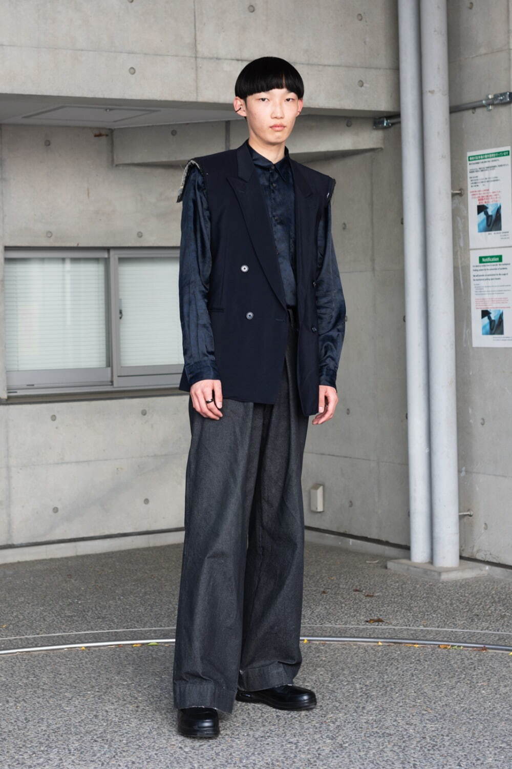 佐々木 瞭さん - 古着(ユーズド)(USED)、コム デ ギャルソン・オム プリュス(COMME des GARÇONS HOMME PLUS)｜渋谷ストリートスナップ - 写真1