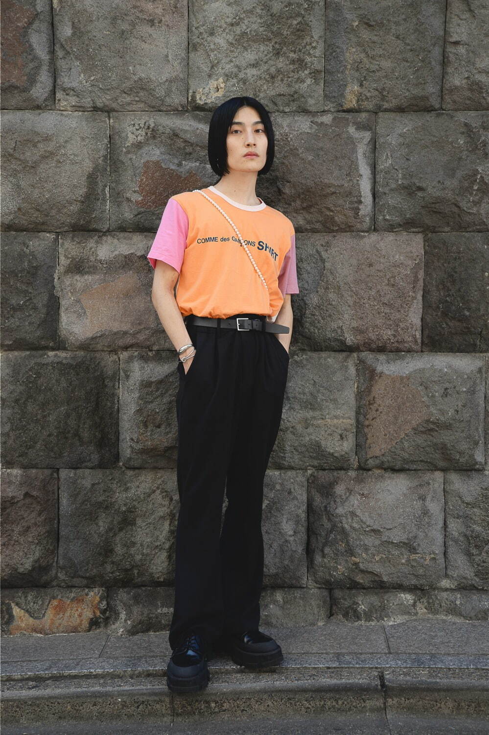 菊池 陸さん - コム デ ギャルソン・シャツ(COMME des GARÇONS SHIRT)、古着(ユーズド)(USED)｜渋谷ストリートスナップ - 写真4