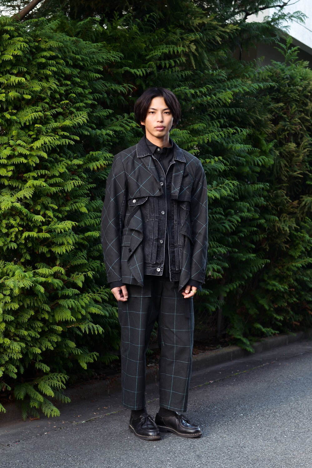 山内 浩太朗さん - サカイ(sacai)、パラブーツ(Paraboot)｜渋谷ストリートスナップ - 写真1