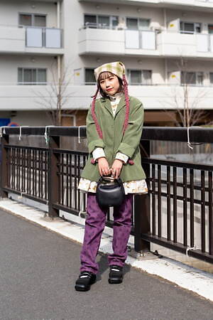 中島 楓乃さん - 古着(ユーズド)(USED)、ガニー(GANNI)｜渋谷ストリートスナップ - 写真9